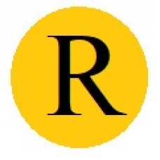 Бусины с буквами золотистые R